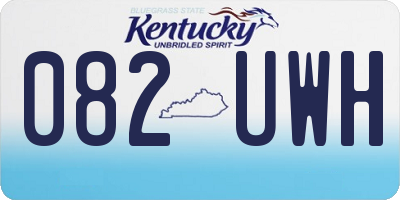 KY license plate 082UWH