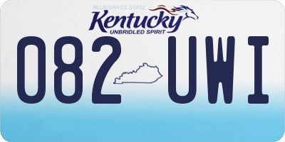 KY license plate 082UWI