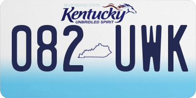 KY license plate 082UWK