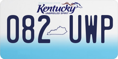 KY license plate 082UWP