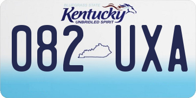 KY license plate 082UXA
