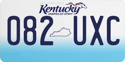 KY license plate 082UXC