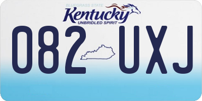 KY license plate 082UXJ