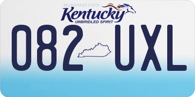 KY license plate 082UXL