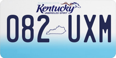 KY license plate 082UXM