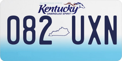 KY license plate 082UXN