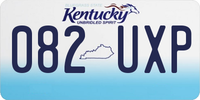 KY license plate 082UXP