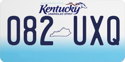 KY license plate 082UXQ