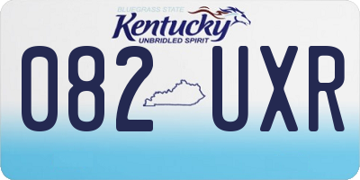 KY license plate 082UXR
