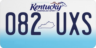 KY license plate 082UXS