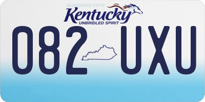 KY license plate 082UXU
