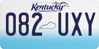 KY license plate 082UXY