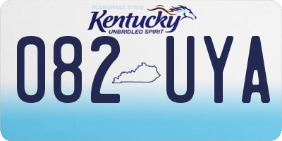 KY license plate 082UYA