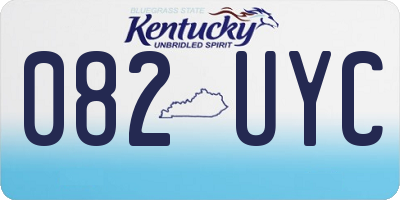 KY license plate 082UYC