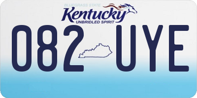 KY license plate 082UYE