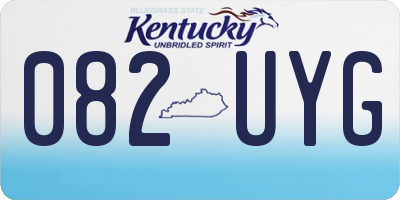 KY license plate 082UYG