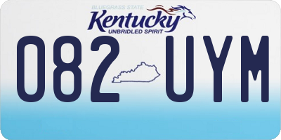 KY license plate 082UYM