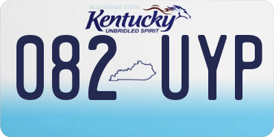 KY license plate 082UYP