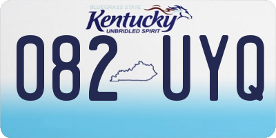 KY license plate 082UYQ