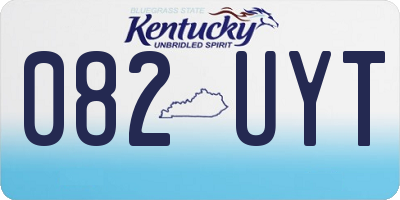 KY license plate 082UYT