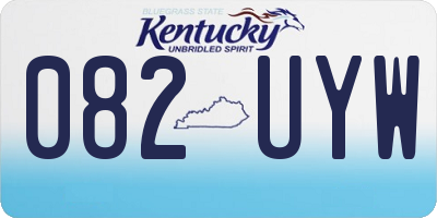 KY license plate 082UYW