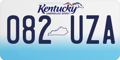 KY license plate 082UZA