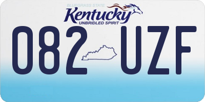 KY license plate 082UZF