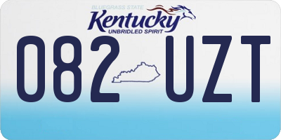 KY license plate 082UZT