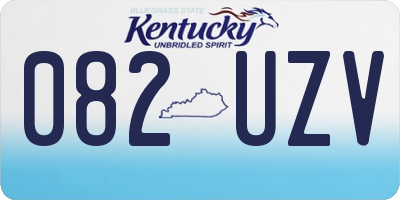 KY license plate 082UZV