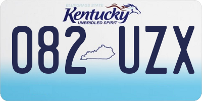 KY license plate 082UZX
