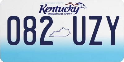 KY license plate 082UZY