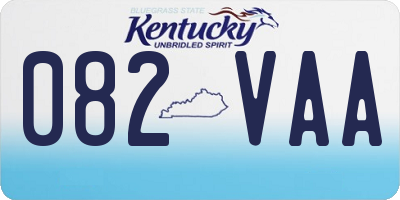 KY license plate 082VAA