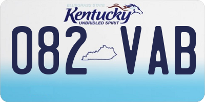 KY license plate 082VAB