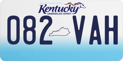 KY license plate 082VAH