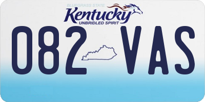 KY license plate 082VAS