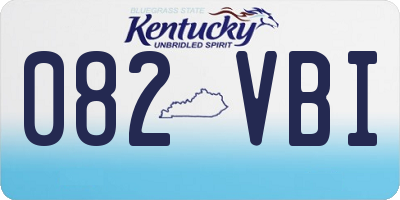 KY license plate 082VBI