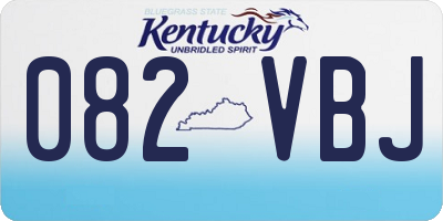 KY license plate 082VBJ