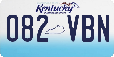KY license plate 082VBN