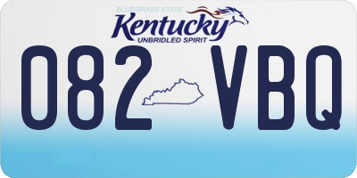 KY license plate 082VBQ