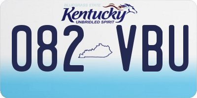KY license plate 082VBU