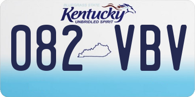 KY license plate 082VBV