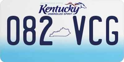 KY license plate 082VCG