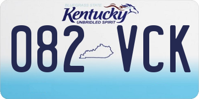 KY license plate 082VCK