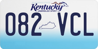 KY license plate 082VCL