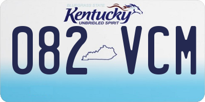 KY license plate 082VCM