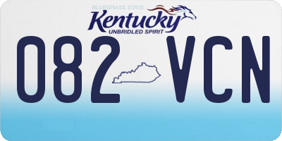 KY license plate 082VCN