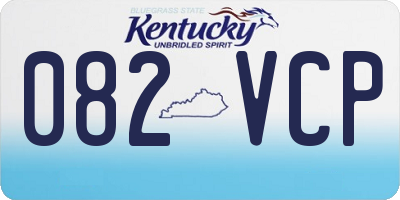 KY license plate 082VCP