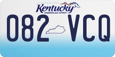 KY license plate 082VCQ