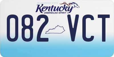 KY license plate 082VCT