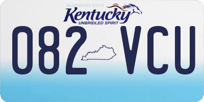 KY license plate 082VCU